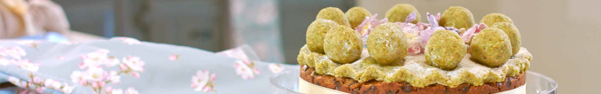Pistachio simnel cake