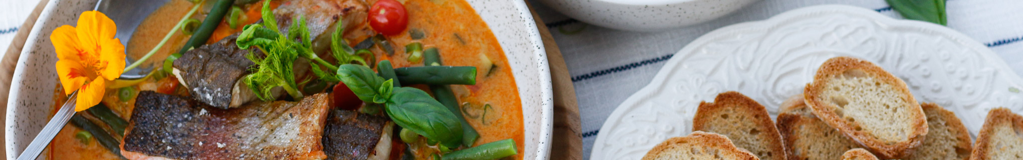Colourful vegetable and fish soup with crostini and aioli dip-Lena Fuchs-Mein Leckeres Leben
