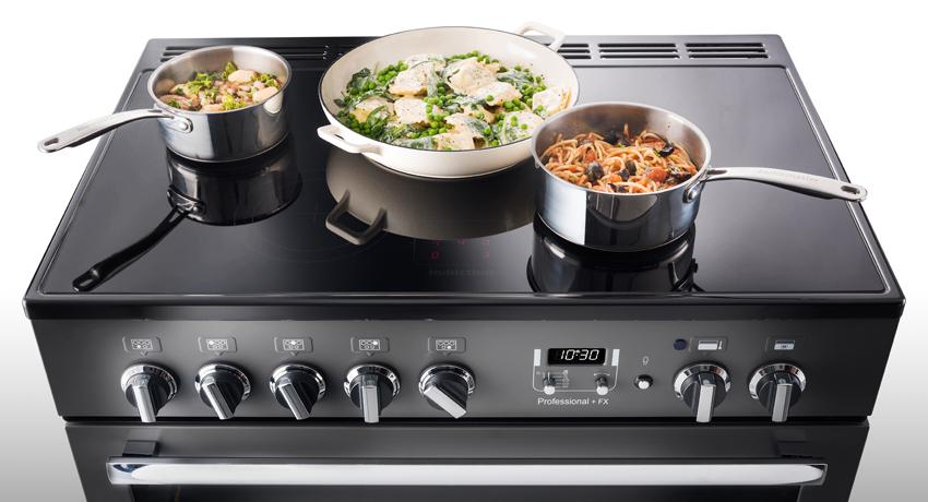 Falcon induction hob with 5 cooking zones