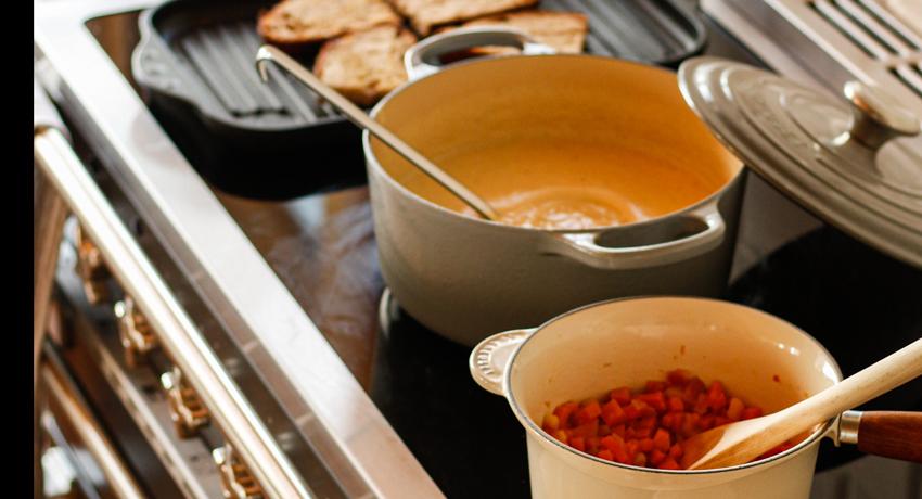 Roasted celeriac soup with apple-pumpkin bruschetta from Lena Fuchs-MeinLeckeresLeben-