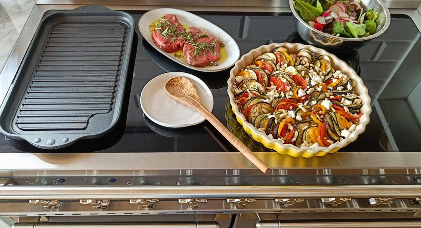 Gegrillte Steakstreifen mit Gemuesegratin-Lena Fuchs-MeinLeckeresLeben